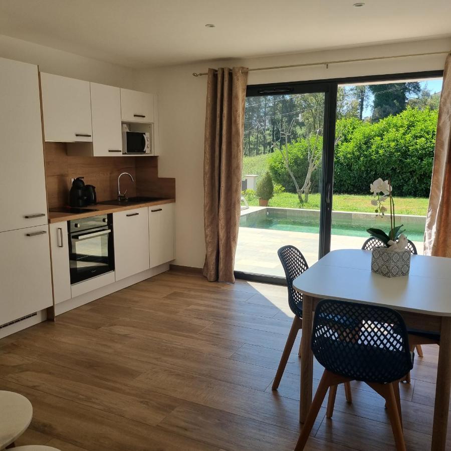 Rez De Villa Avec Piscine Privee, Wifi, Jardin Cloture Penta di Casinca Exterior foto